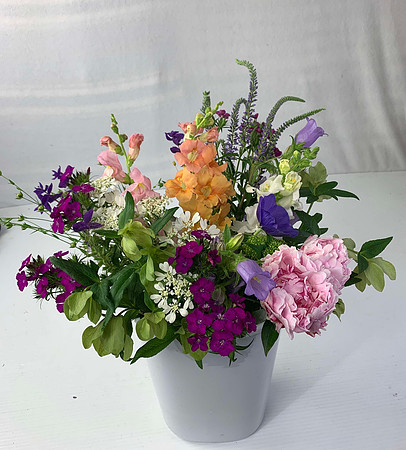 Bucket Full of Flowers, $25